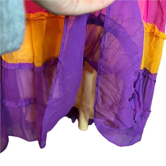 Sangria petite 100% silk colourful dress‎ - Picture 8 of 10